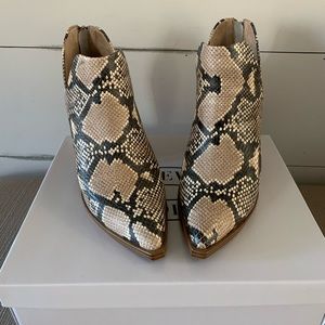 Steve Madden snakeskin booties